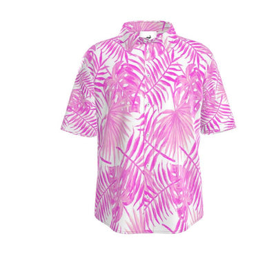 Palm Print Silk Shirt