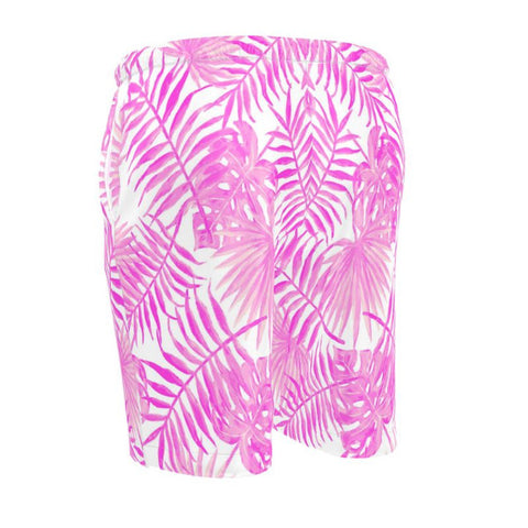 Palm Print Silk Shorts
