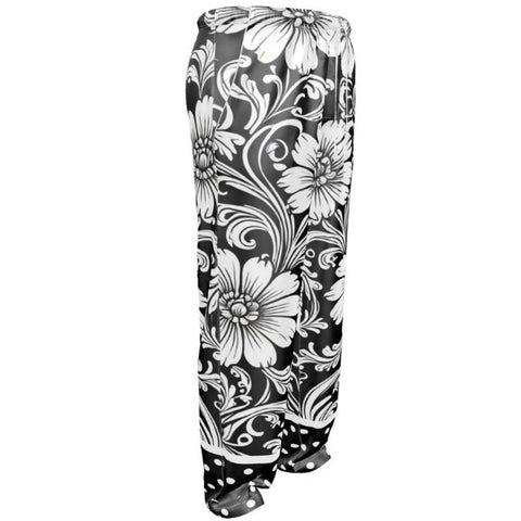 Silk Floral Print witn Polka-dots Trousers