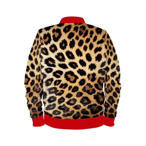 Leopard Print Bomber Jacket