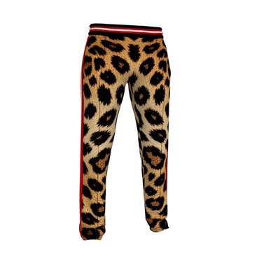 Leopard Print Tracksuit Trousers