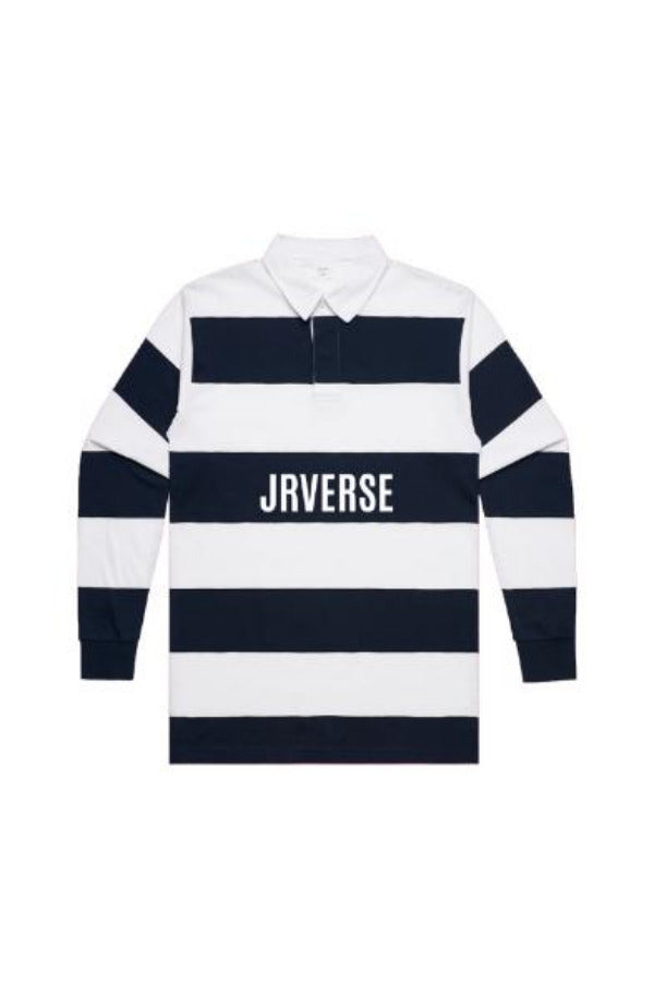 White/Navy Rugby Stripe Jersey