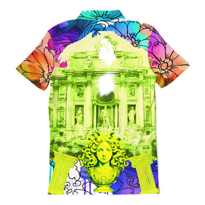 Trevi Wishes Print Short Sleeve Polo