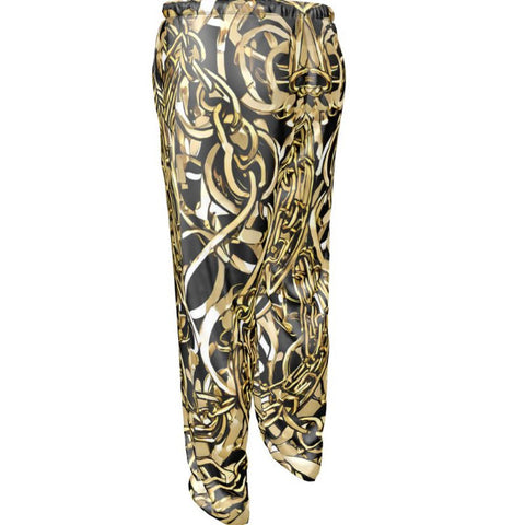 Gold Chains Silk Pajama Pants